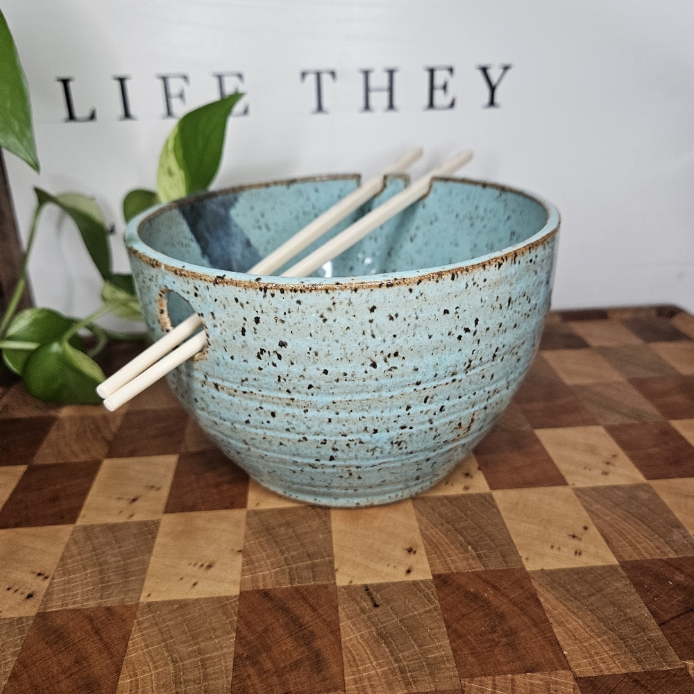 Noodle Bowl Stoneware Clay - Earth Tone - Picture 4 of 11